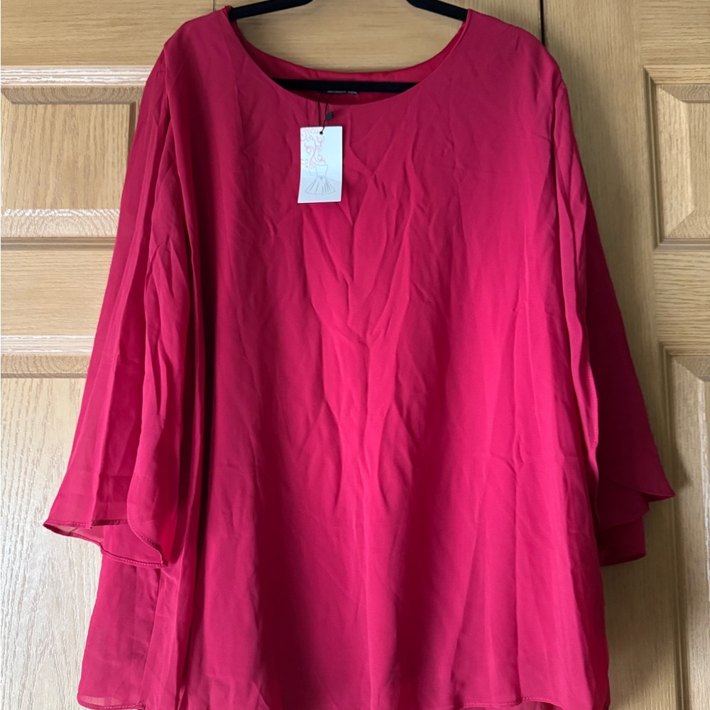 **NEW** ACEVOG Womens Casual Scoop Neck Loose Top 3/4 Sleeve - Picture 4 of 9
